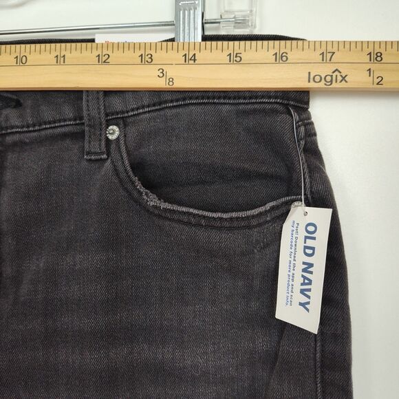 NWT Old Navy Jeans Women's Size 8 Black Mid-rise Boyfriend Built-In Warm - Picture 3 of 12